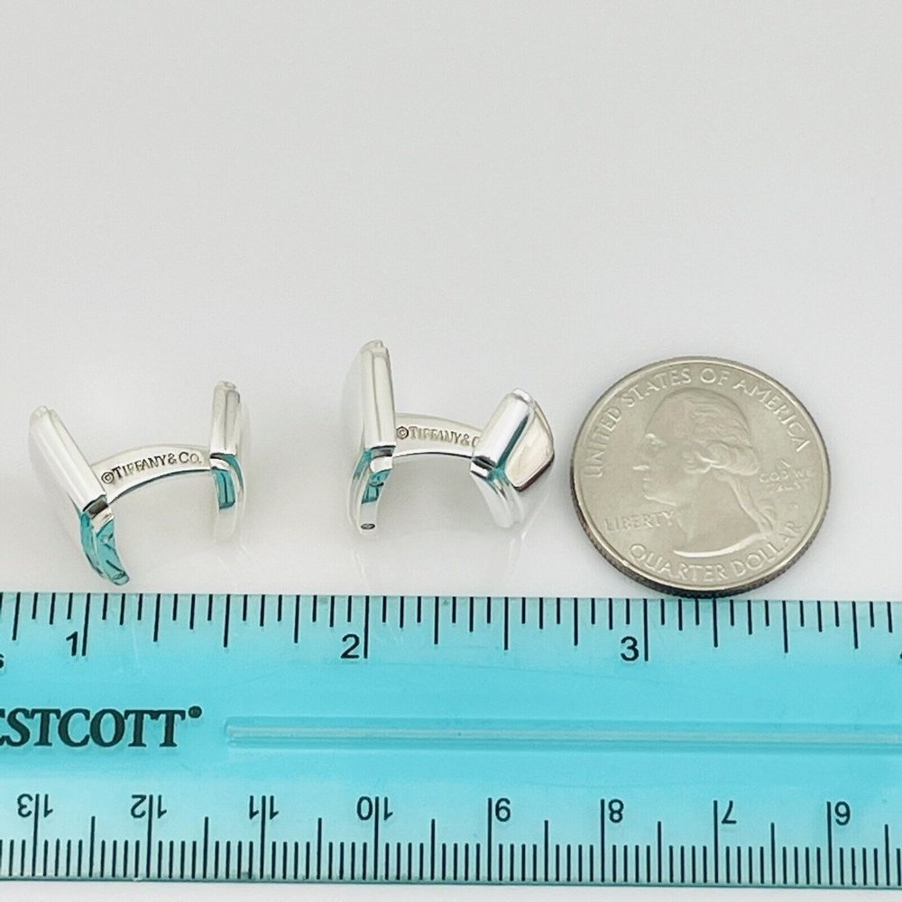 Tiffany Metropolis Cuff Links in Sterling Silver Engravable - Picture 8 of 8